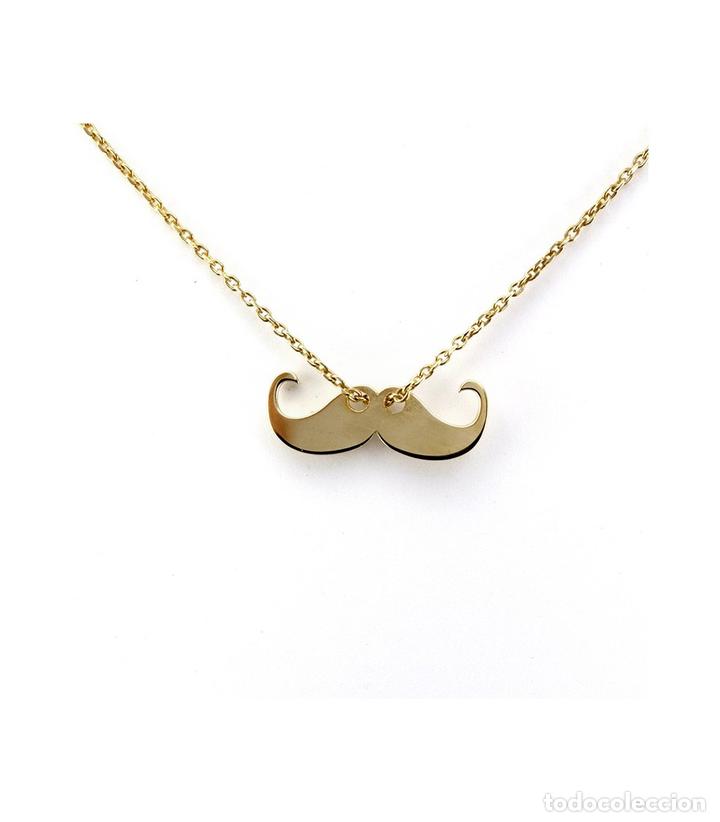 Joyeria: Colgante Moustache plata oro - Foto 1