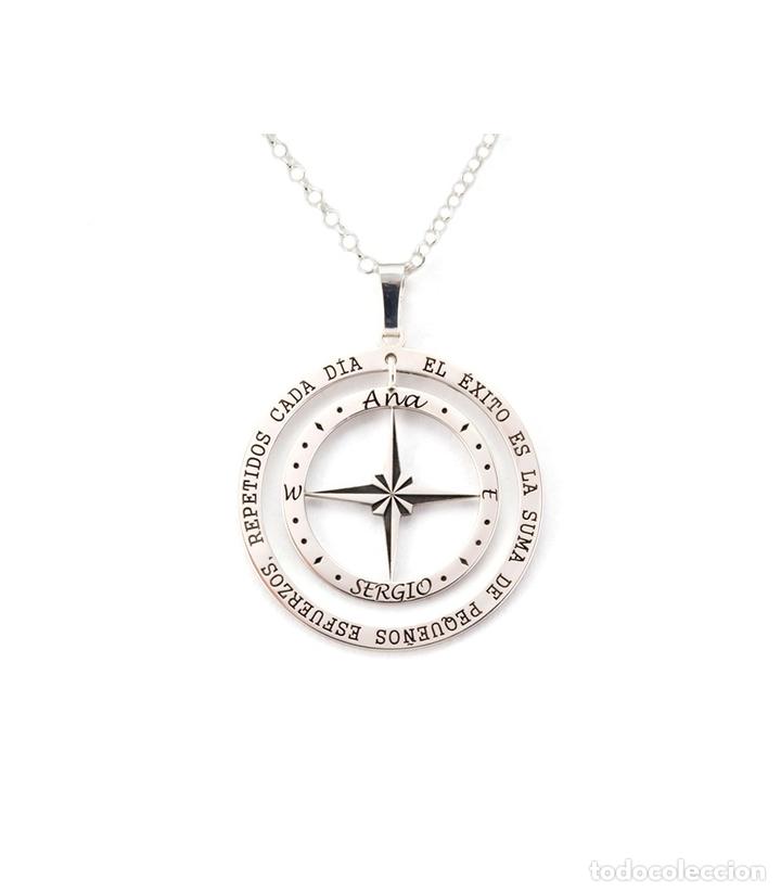 Joyeria: Colgante br&uacute;jula en plata 30 mm - Foto 1