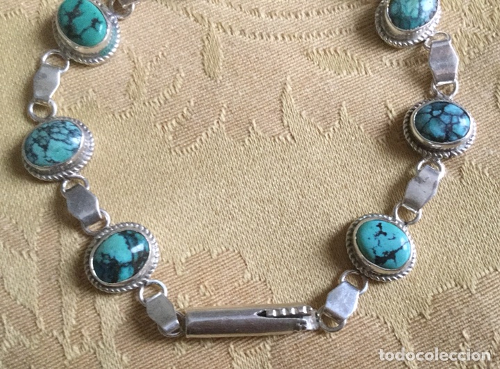 Joyeria: PRECIOSA PULSERA DE TURQUESAS Y PLATA LEY - Foto 4