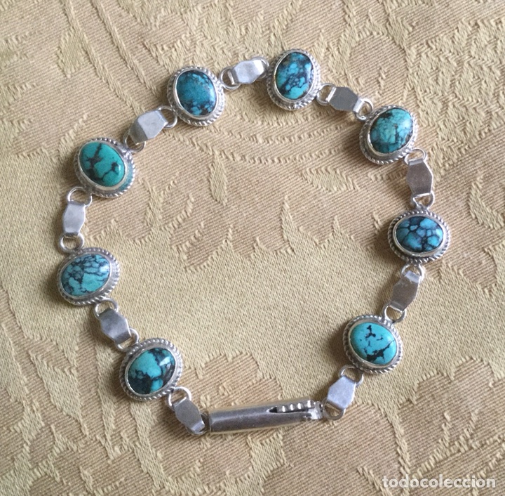 Joyeria: PRECIOSA PULSERA DE TURQUESAS Y PLATA LEY - Foto 13