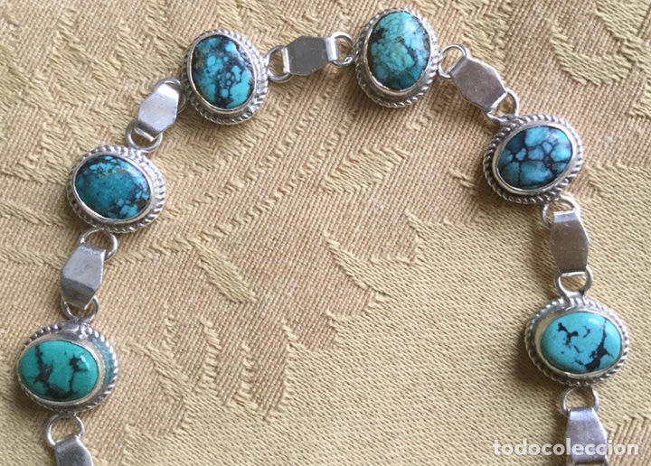 Joyeria: PRECIOSA PULSERA DE TURQUESAS Y PLATA LEY - Foto 14