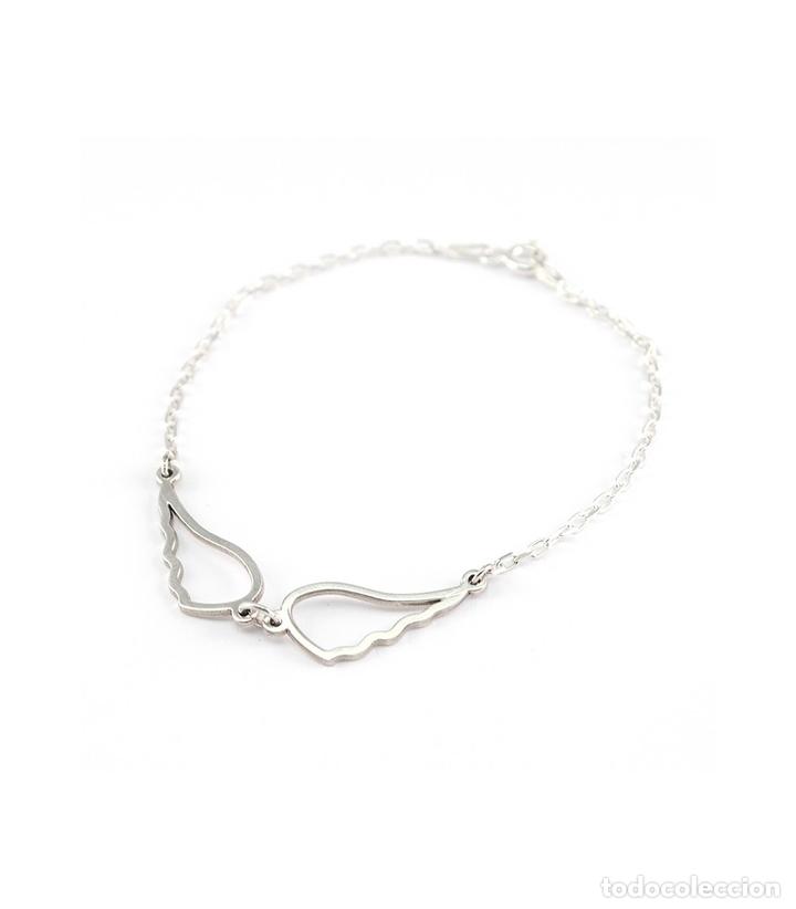 Joyeria: Pulsera de alas de plata con cadena - Foto 1