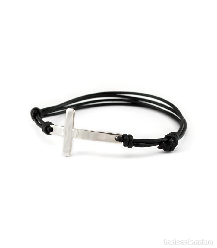 Joyeria: Pulsera cruz horizontal plata - Foto 1