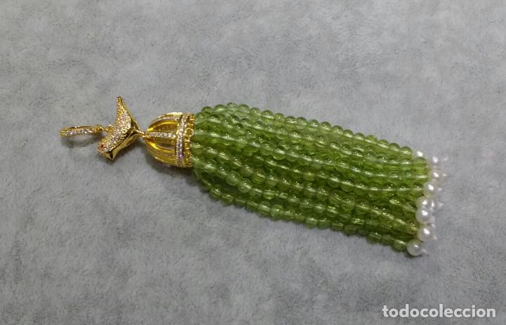 Joyeria: BORLA DE PLATA CON PERIDOTO Y PERLA. - Foto 1