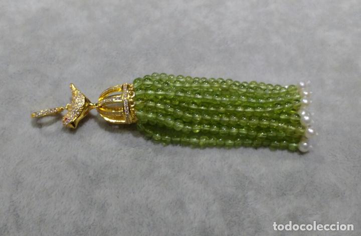 Joyeria: BORLA DE PLATA CON PERIDOTO Y PERLA. - Foto 2