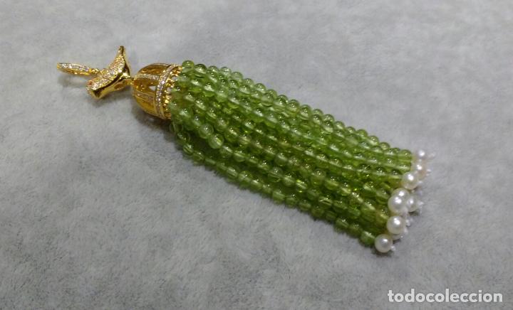 Joyeria: BORLA DE PLATA CON PERIDOTO Y PERLA. - Foto 3