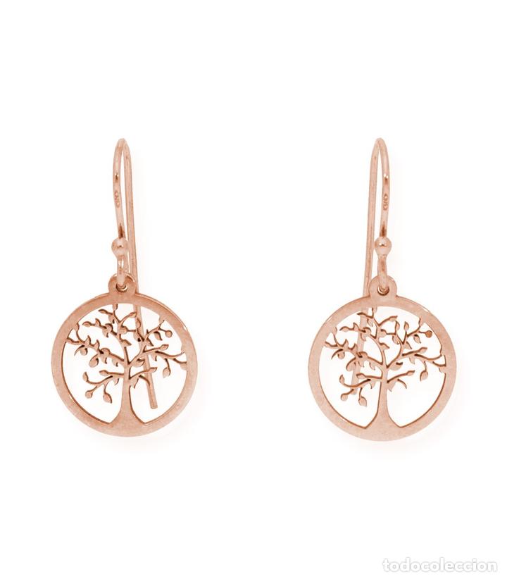 Joyeria: Pendientes Arbol de la vida en plata oro rosa - Foto 1