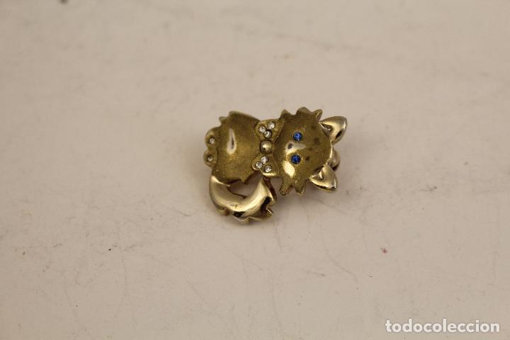 Joyeria: broche con gato en plata dorada - Foto 5