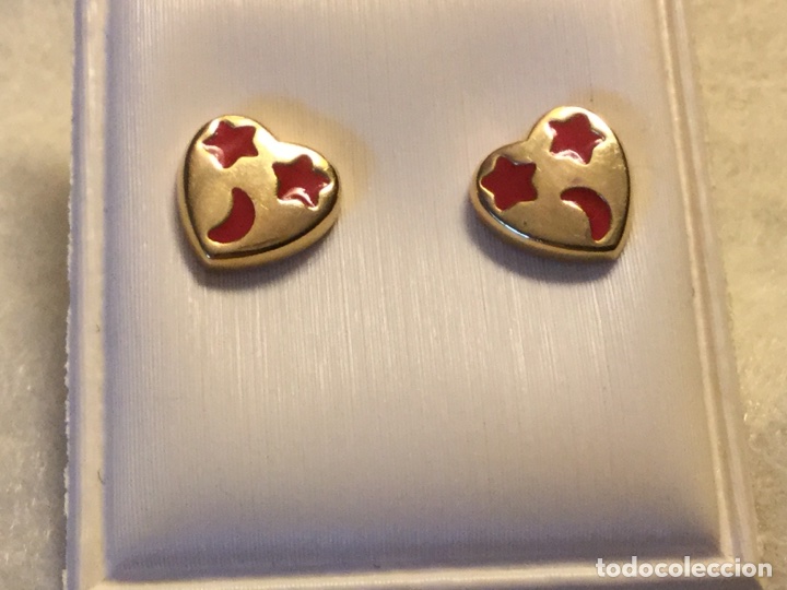 Joyeria: Pendientes oro de ley, punzonados , a estrenar , tama&ntilde;o infantil