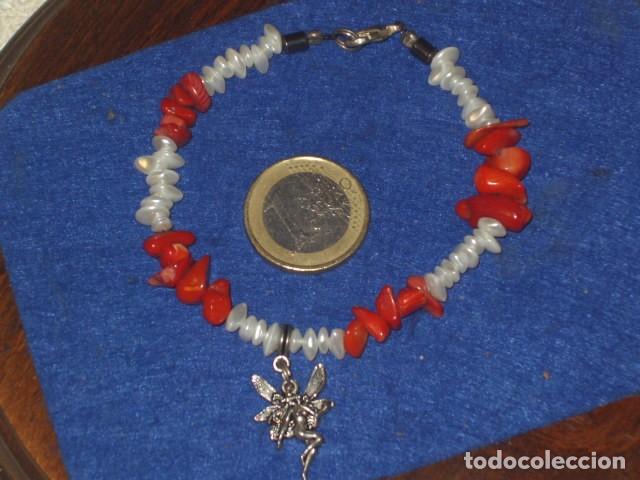 Joyeria: PULSERA DE CORAL ROJO Y PERLAS DE RIO. - Foto 2