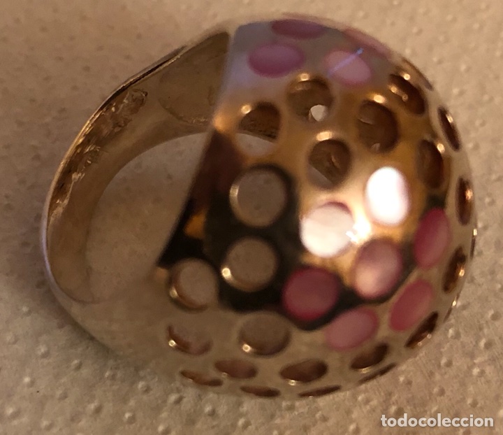 Joyeria: Precioso anillo de plata contrastada, y peque&ntilde;os esmaltes fr&iacute;os