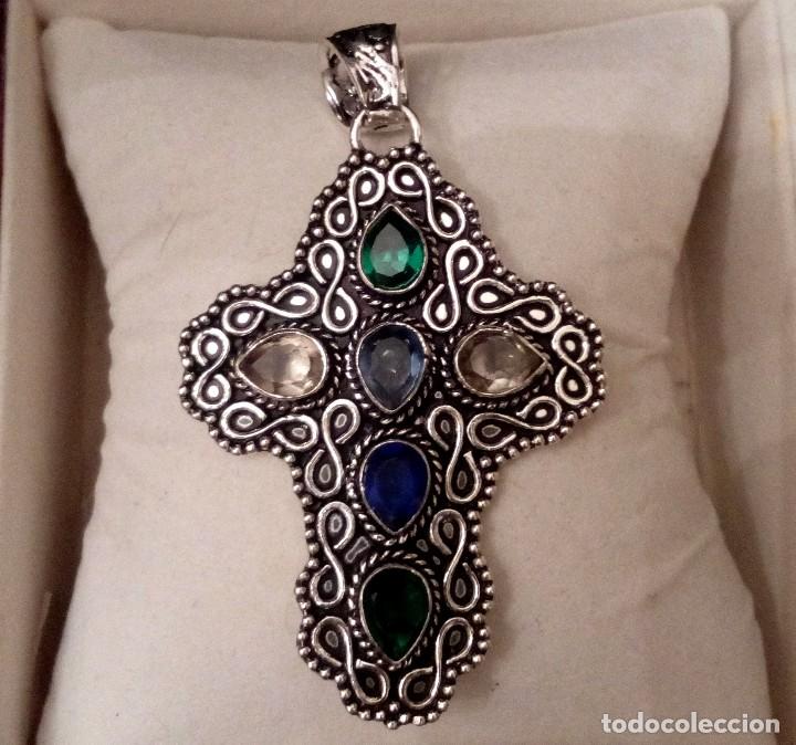 Joyeria: GRAN CRUZ CON MULTIGEMAS TALLADAS - 15 GRAMOS. - Foto 4