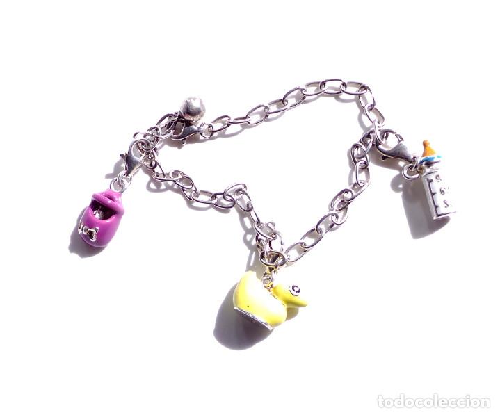 Joyeria: PULSERA DE PLATA DE LEY CON COLGANTITOS PARA BEBE - Foto 1