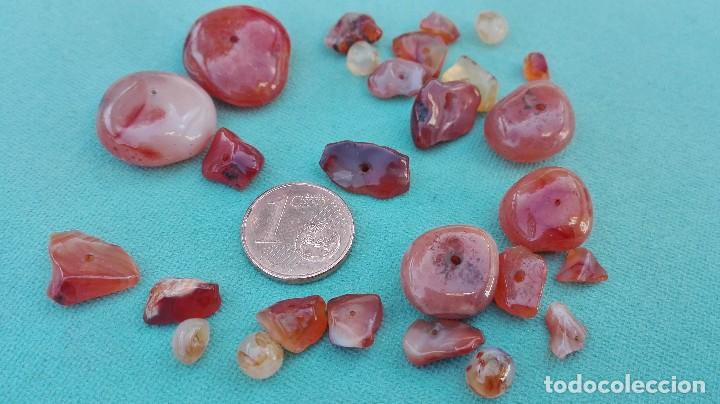 Joyeria: Lote de cuentas cornalinas , para pulsera o collar - Foto 1