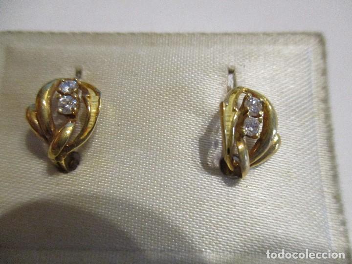 Joyeria: pendientes oro ley y circonitas - Foto 1