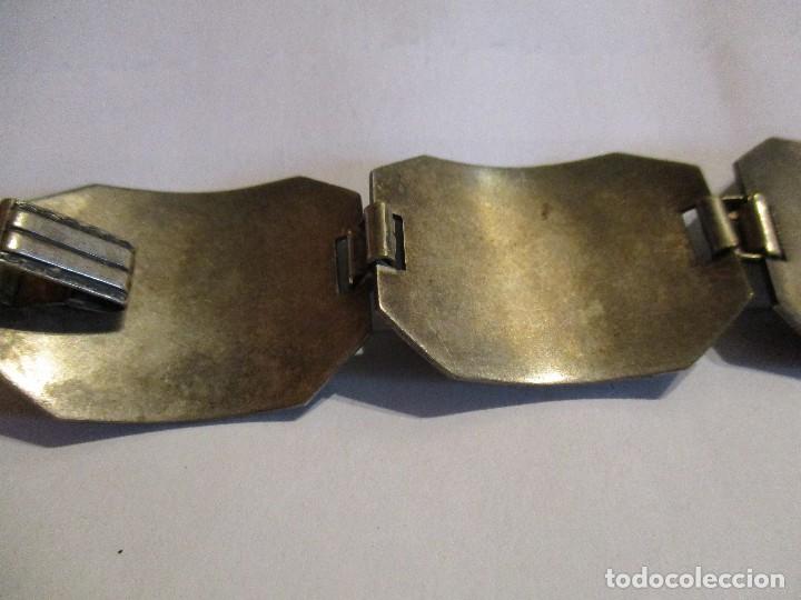 Joyeria: brazalete pulsera art deco metal - Foto 3