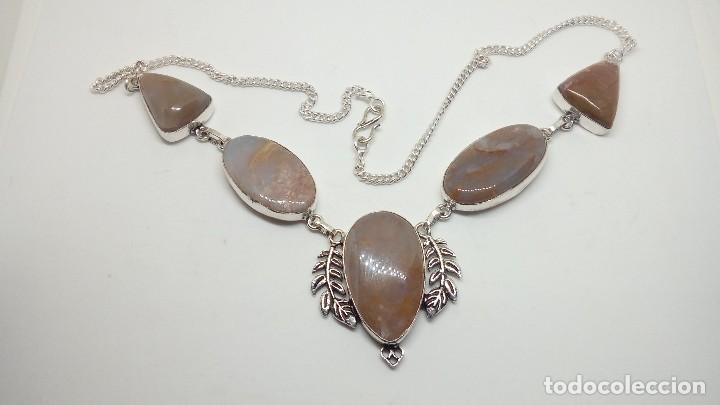 Joyeria: GARGANTILLA PLATA CON AGATAS NATURALES - Foto 1