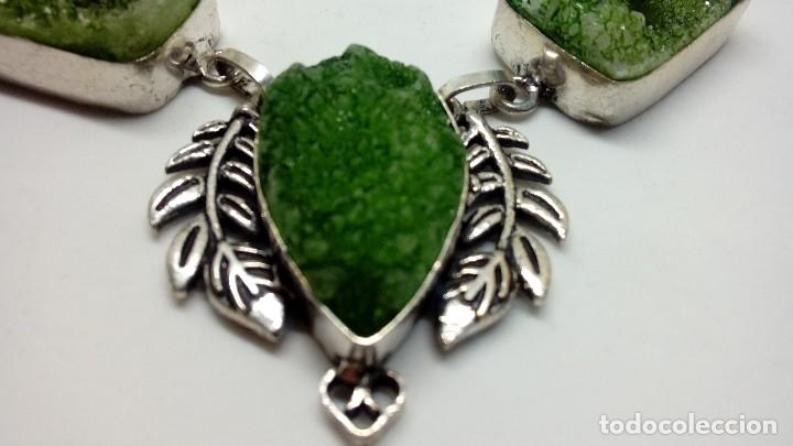 Joyeria: GARGANTILLA PLATA CON DRUSAS DE CUARZOS NATURALES - Foto 3
