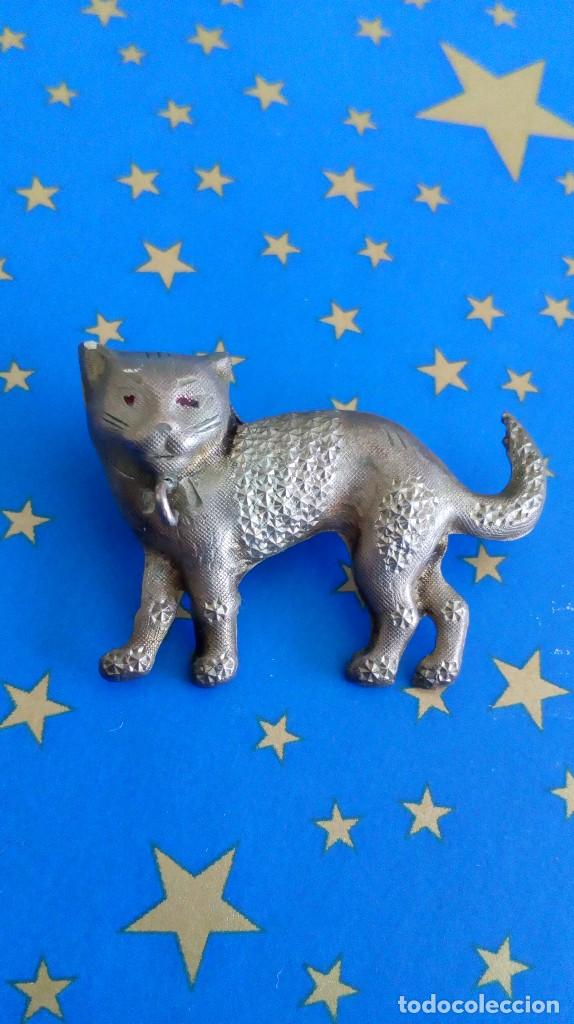 Joyeria: Broche gato de plata - Foto 1