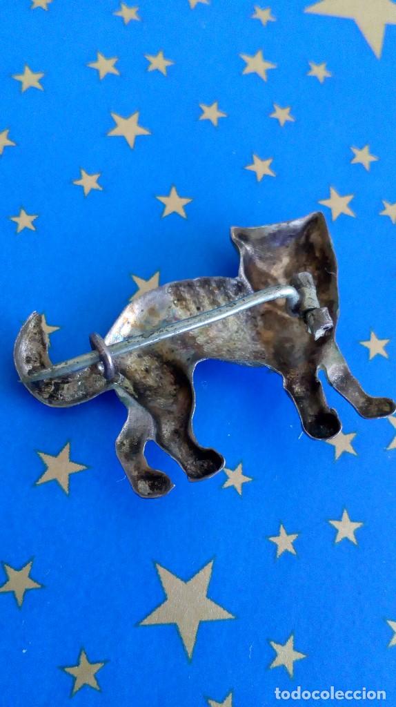 Joyeria: Broche gato de plata - Foto 2