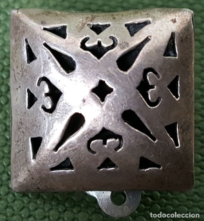 Joyeria: SET DE PENDIENTES DE SE&Ntilde;ORA EN PLATA. CIRCA 1950. - Foto 3