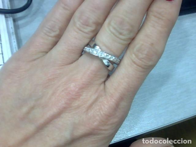 Joyeria: conjunto pendientes oro blanco 18 kl y diamantes - Foto 3