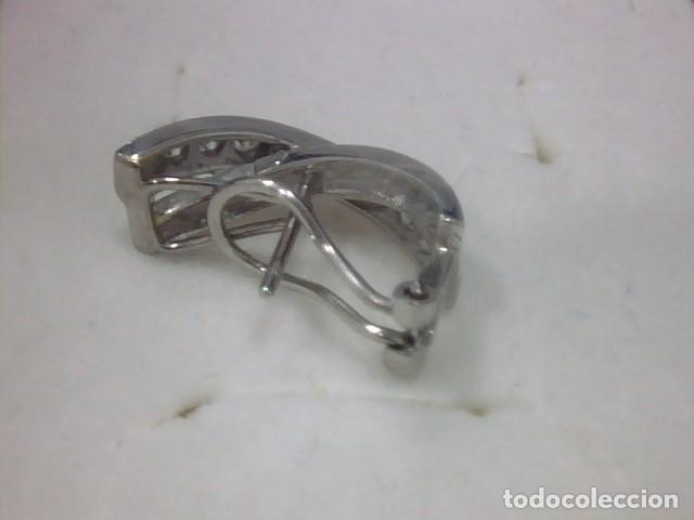 Joyeria: conjunto pendientes oro blanco 18 kl y diamantes - Foto 5