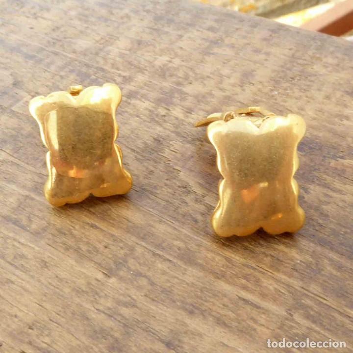 Joyeria: Pendientes vintage con clip y ba&ntilde;o de oro - Foto 2
