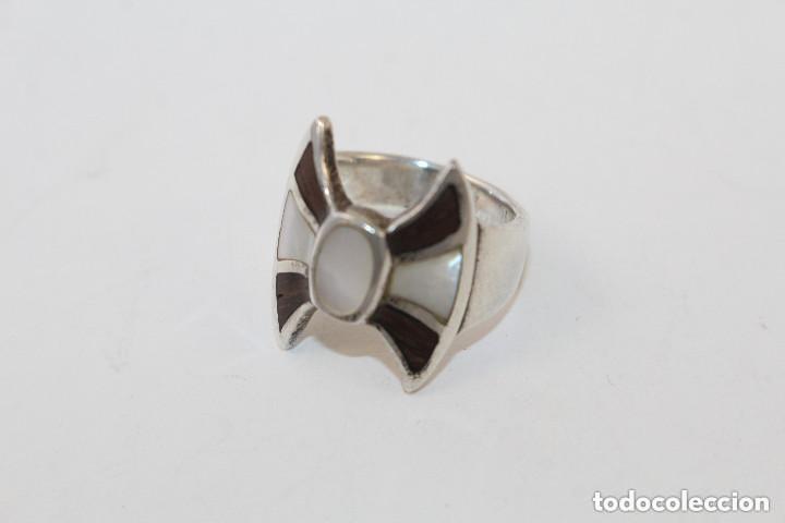 Joyeria: ANILLO DE PLATA CON NACAR Y AGATA - Foto 1
