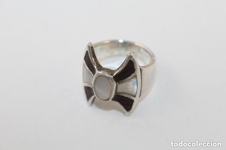 Joyeria: ANILLO DE PLATA CON NACAR Y AGATA - Foto 2