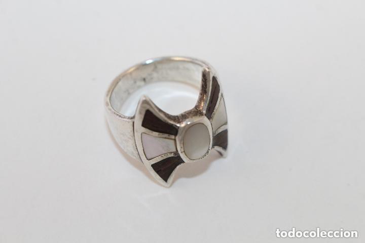 Joyeria: ANILLO DE PLATA CON NACAR Y AGATA - Foto 4