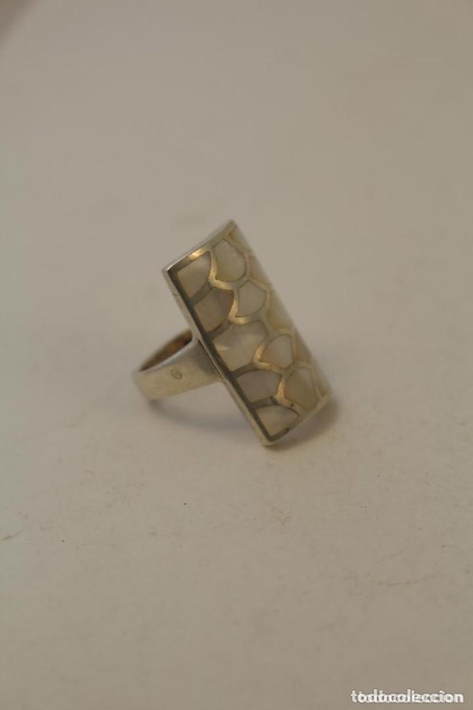 Joyeria: ANILLO DE PLATA DE LEY Y NACAR - Foto 2