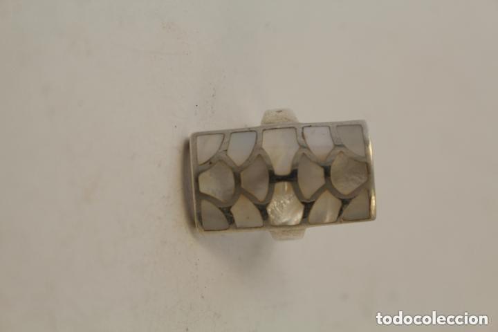 Joyeria: ANILLO DE PLATA DE LEY Y NACAR - Foto 4