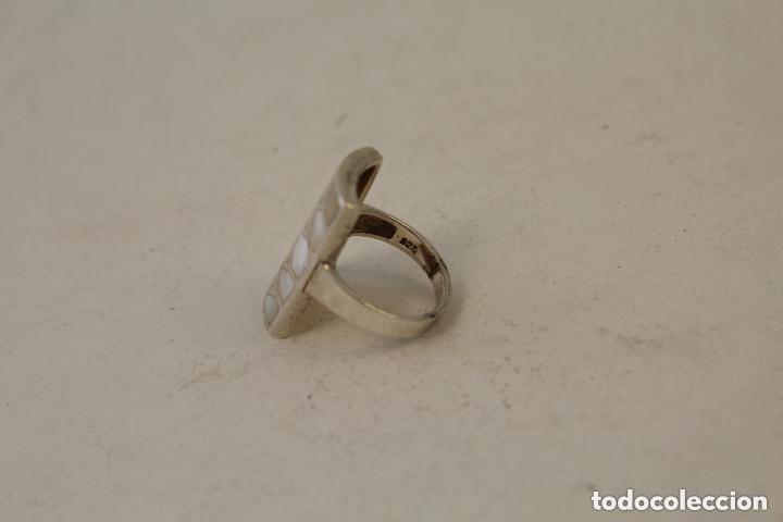 Joyeria: ANILLO DE PLATA DE LEY Y NACAR - Foto 6