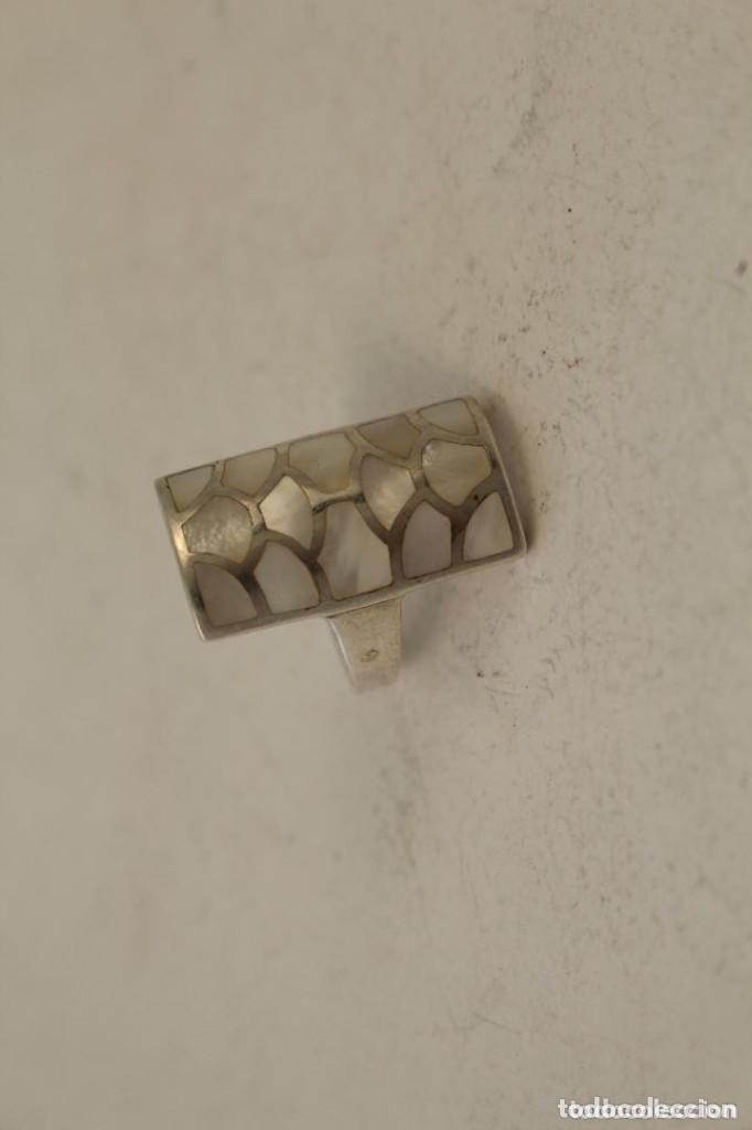 Joyeria: ANILLO DE PLATA DE LEY Y NACAR - Foto 7
