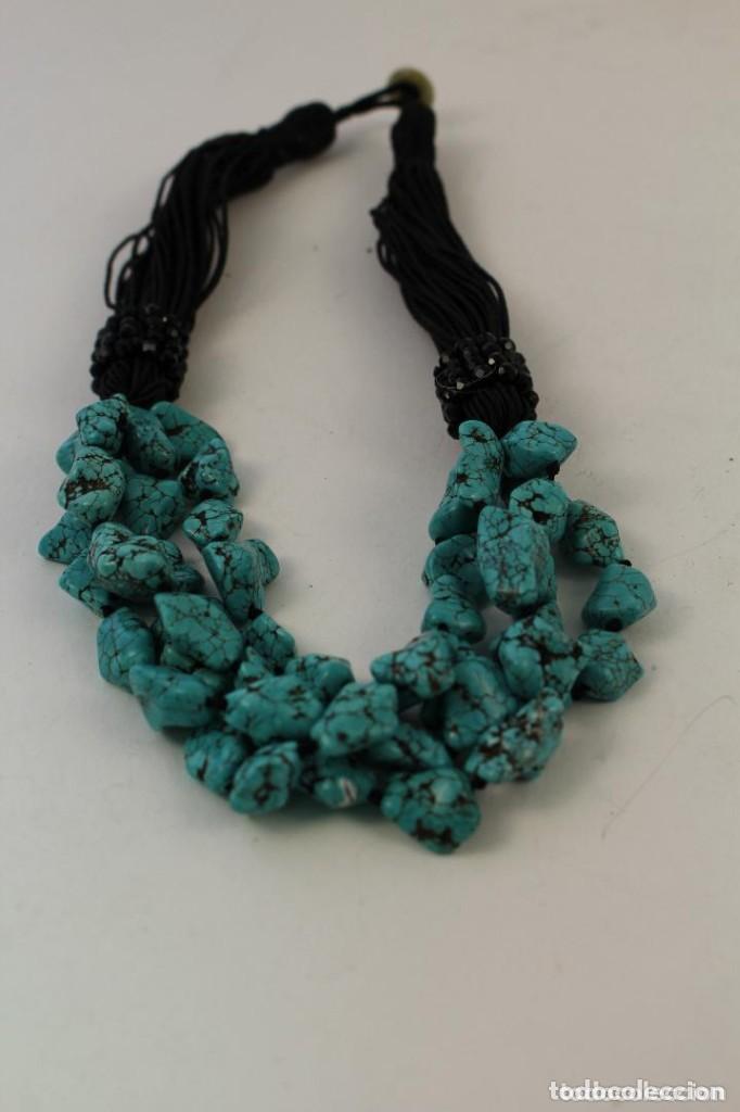 Joyeria: COLLAR DE HILOS DE AZABACHE Y TURQUESAS - Foto 5
