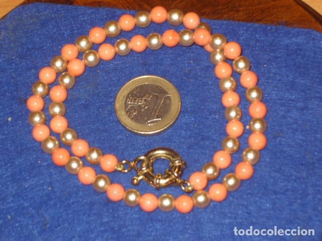 Joyeria: COLLAR DE CORAL ROSA Y PERLAS. - Foto 3