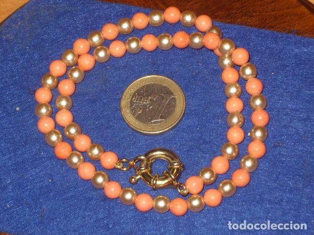 Joyeria: COLLAR DE CORAL ROSA Y PERLAS. - Foto 4