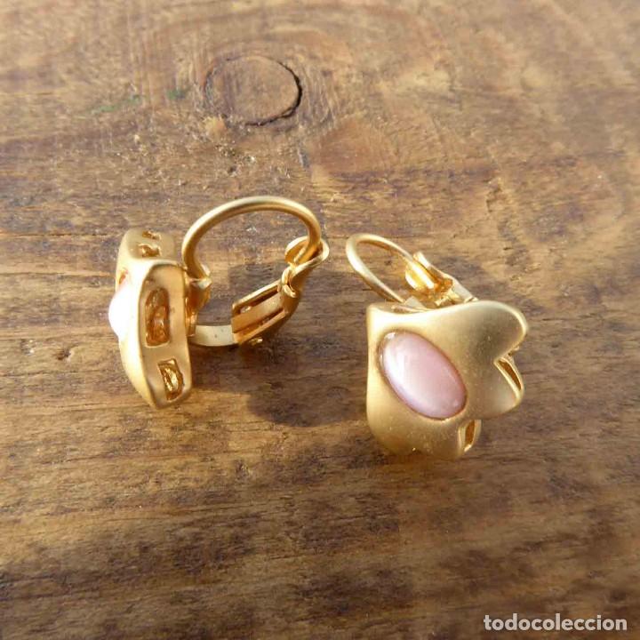 Joyeria: Pendientes vintage cierre catal&aacute;n y ba&ntilde;o de oro - Foto 2
