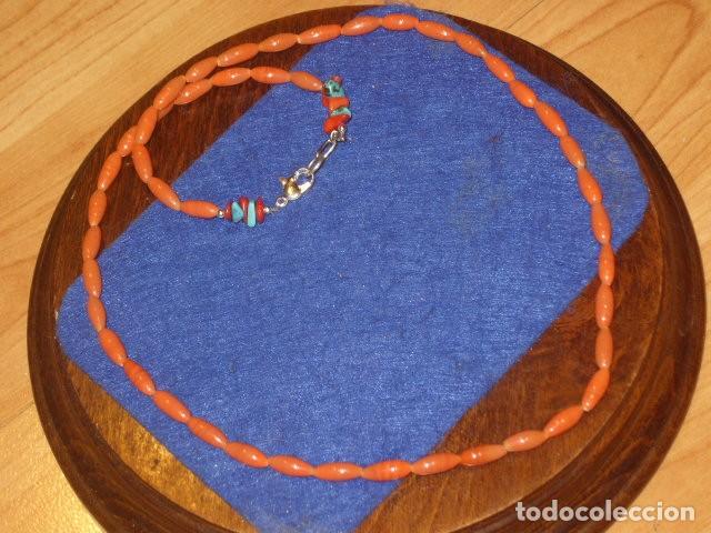 Joyeria: COLLAR DE OPALINA IMITANDO A CORAL SALMON. - Foto 3