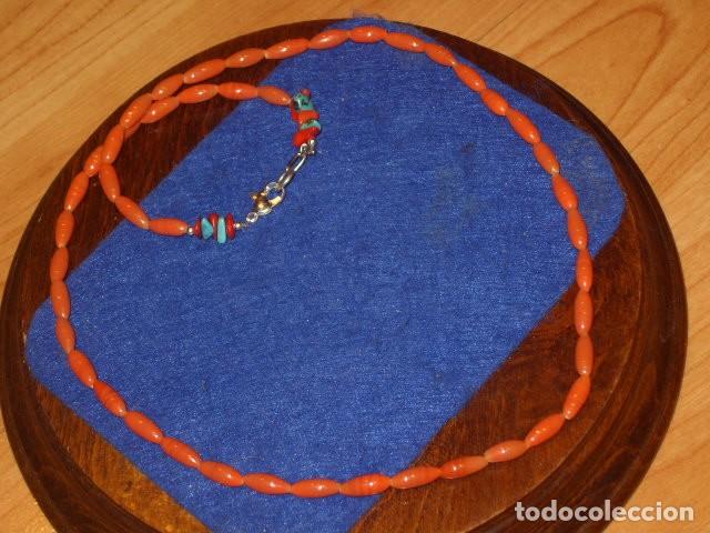 Joyeria: COLLAR DE OPALINA IMITANDO A CORAL SALMON. - Foto 4