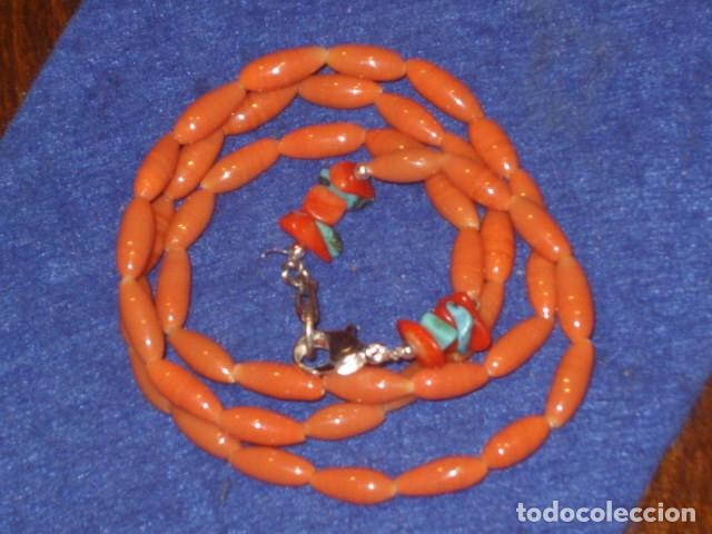 Joyeria: COLLAR DE OPALINA IMITANDO A CORAL SALMON. - Foto 5
