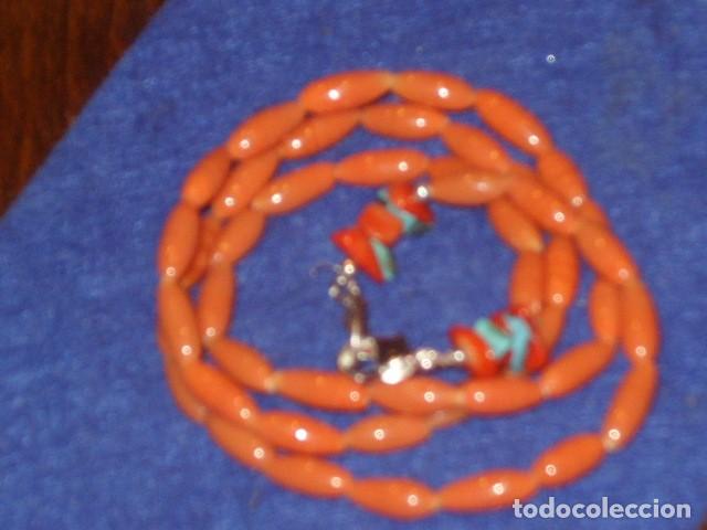 Joyeria: COLLAR DE OPALINA IMITANDO A CORAL SALMON. - Foto 6