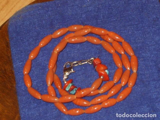 Joyeria: COLLAR DE OPALINA IMITANDO A CORAL SALMON. - Foto 7