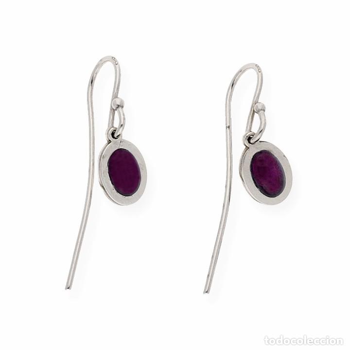 Joyeria: Pendientes de Plata de Ley con Rub&iacute;es - Foto 1