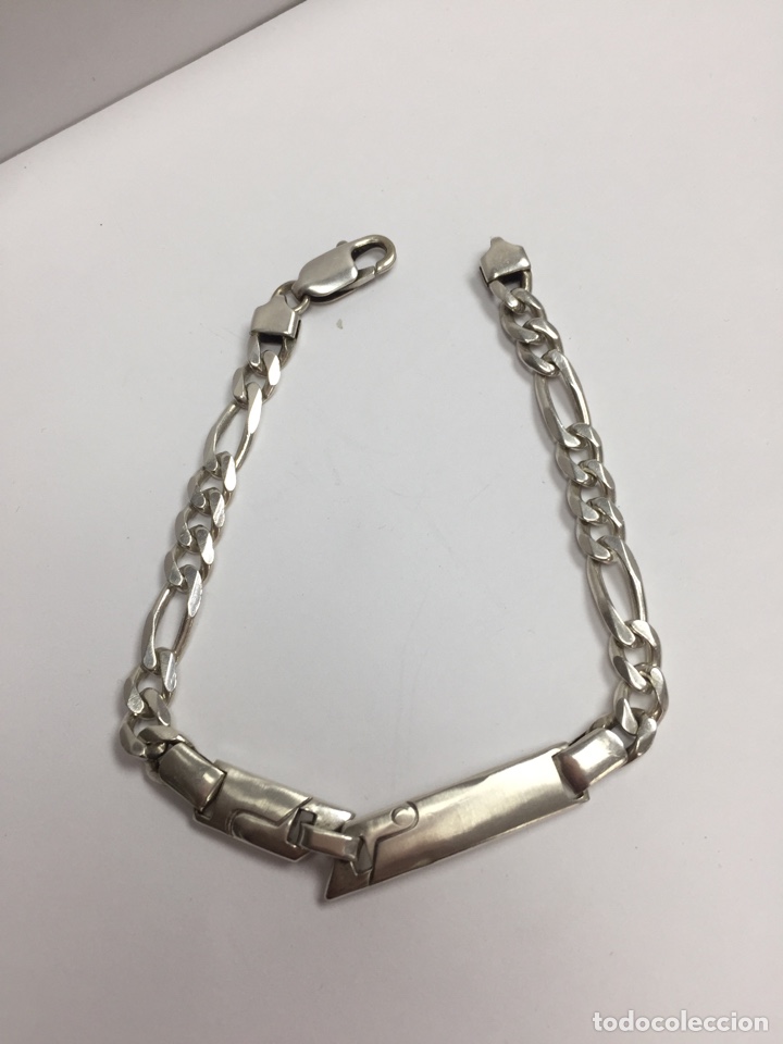 Joyeria: Pulsera de plata programada con placa punzonada - Foto 2