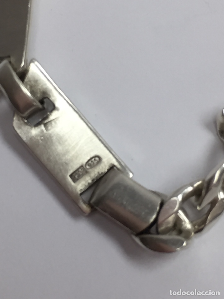 Joyeria: Pulsera de plata programada con placa punzonada - Foto 3