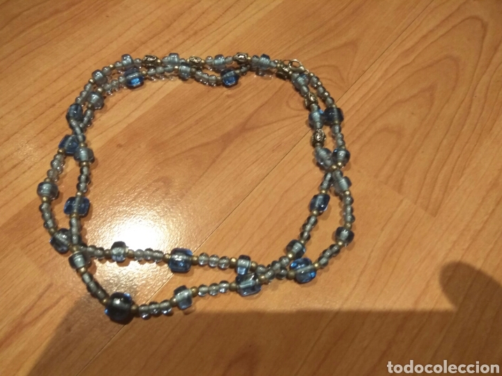 Joyeria: Collar largo de cristal azul celeste. - Foto 1