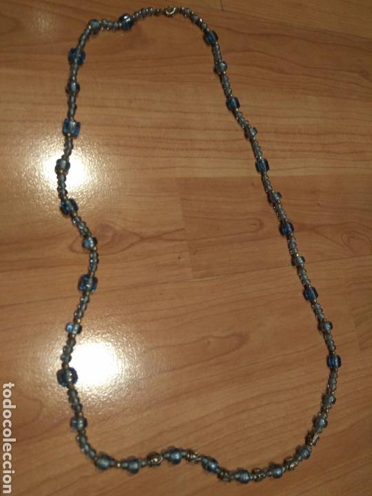 Joyeria: Collar largo de cristal azul celeste. - Foto 4