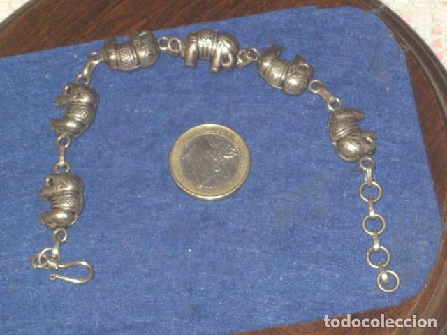 Joyeria: PULSERA DE PLATA ELEFANTES,A&Ntilde;OS 70. - Foto 4